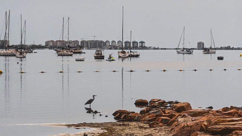 The shallow waters of the Mar Menor, on the Costa C&aacute;lida.