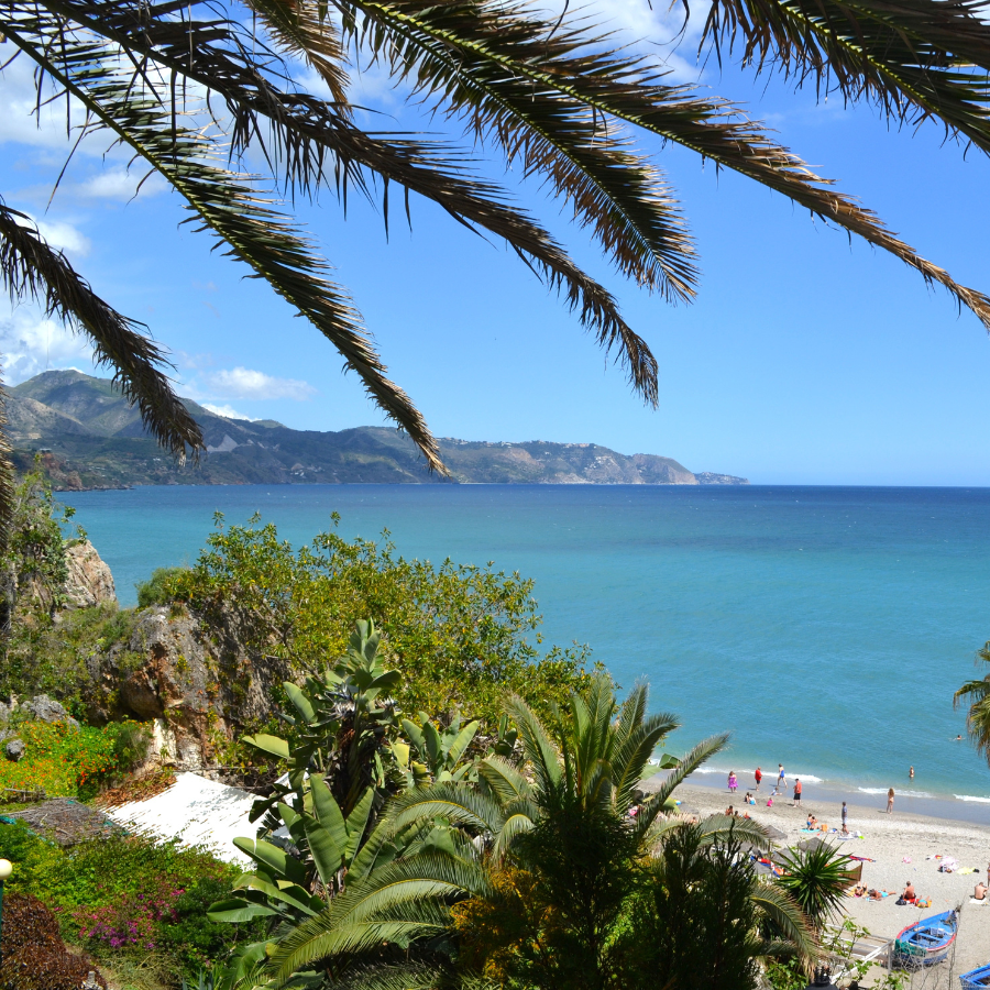 Aerial view of the Spanish coast