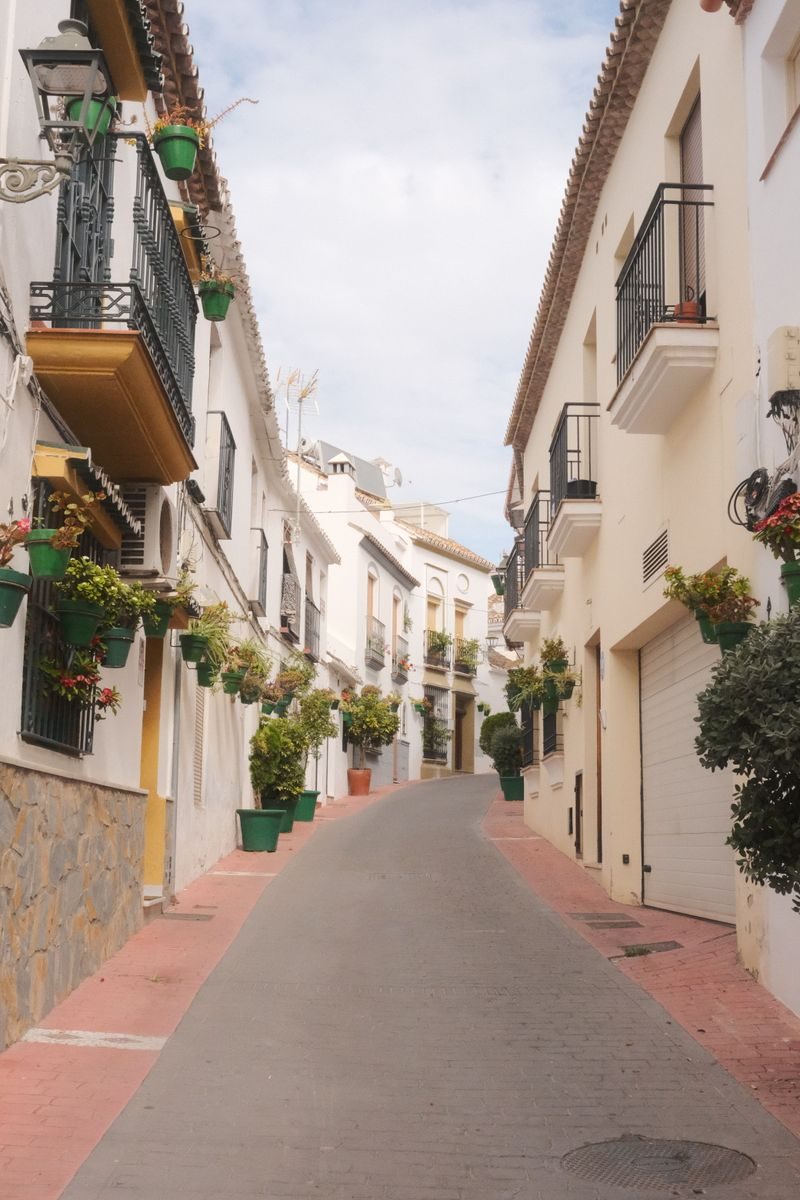 A flower-filled lane in the historic centre of Estepona