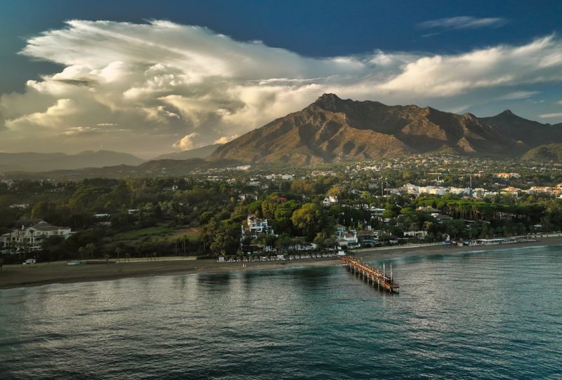 The Marbella coastline dominated by La Concha mountain